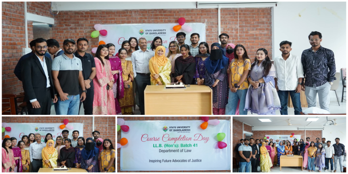 Celebrating Success: LL.B Students Honored at Course Completion Day Programme