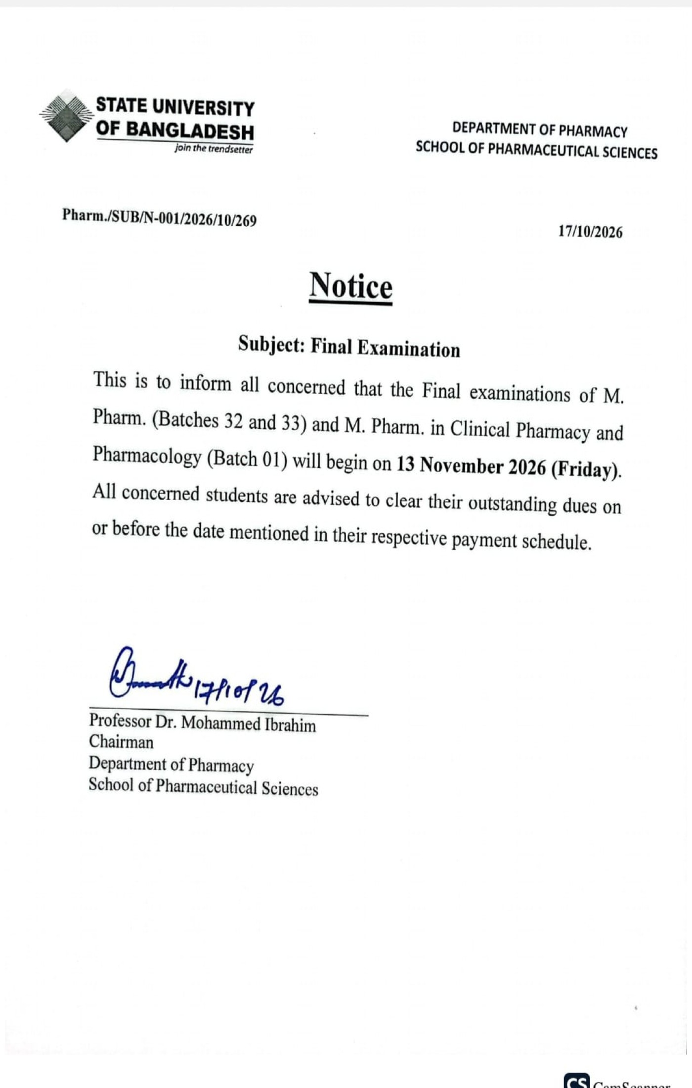 notice