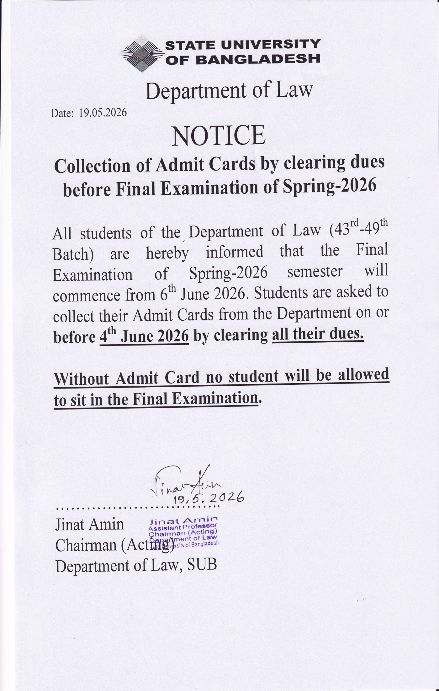notice
